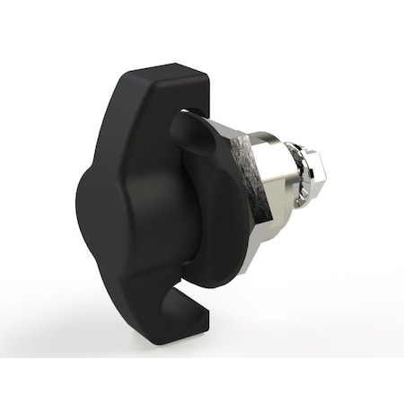 Saginaw Control & Engineering Padlocking Wingknob Door Latch Black SCE-PLWKB